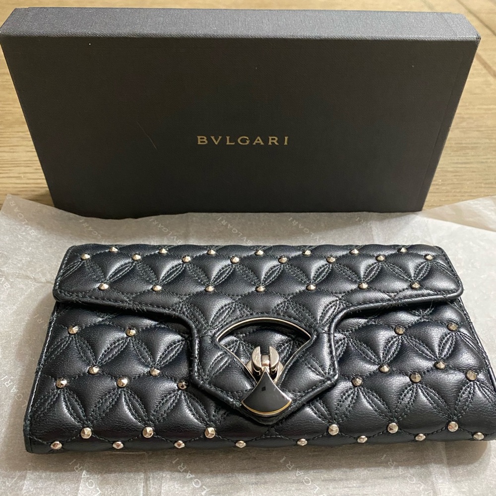 Bvlgari Diva Dream Studded Leather Long Wallet